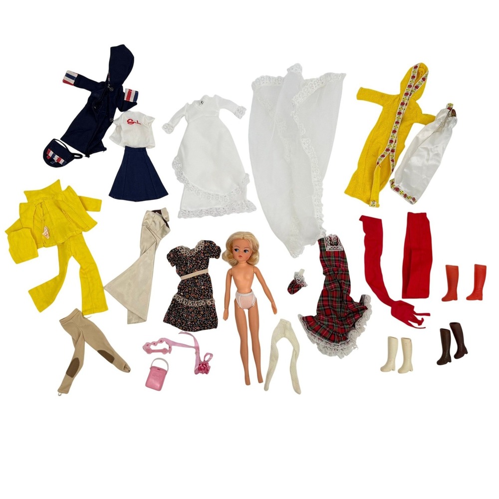 LOT Vntg Pedigree Sindy Doll Clothes Accessories Outfit Shoes Ballerina Wedding